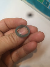 Load image into Gallery viewer, 14.7mm/size 3 3/4 100% natural type A icy watery green/blue/gray Guatemala jadeite jade band ring group AF50