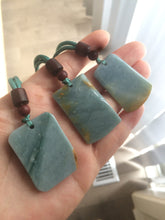 Load image into Gallery viewer, Type A 100% Natural light blue Jadeite Jade safe and sound pendant group RP-1