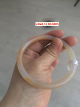Load image into Gallery viewer, 54.4-62mm 100% natural red/orange/brown slim agate bangle CB28