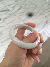 Load image into Gallery viewer, 52.6mm certified Type A 100% Natural white/brown Jadeite Jade bangle AB53-0005