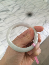 Load image into Gallery viewer, 52.6mm certified Type A 100% Natural white/brown Jadeite Jade bangle AB53-0005