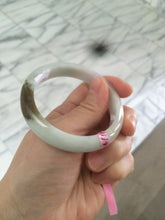 Load image into Gallery viewer, 52.6mm certified Type A 100% Natural white/brown Jadeite Jade bangle AB53-0005