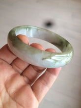Load image into Gallery viewer, 57.6mm certified type A 100% Natural brown/balck/white jadeite jade bangle C72-4152