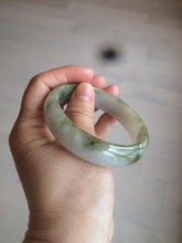 Load image into Gallery viewer, 57.6mm certified type A 100% Natural brown/balck/white jadeite jade bangle C72-4152