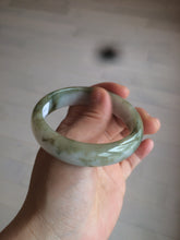 Load image into Gallery viewer, 57.6mm certified type A 100% Natural brown/balck/white jadeite jade bangle C72-4152