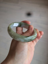 Load image into Gallery viewer, 57.6mm certified type A 100% Natural brown/balck/white jadeite jade bangle C72-4152