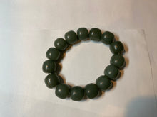 Load image into Gallery viewer, 100% Natural 13.8x13mm green/yellow/brown/blue vintage style nephrite Jade bead man bracelet HF22