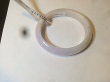 Load image into Gallery viewer, 50mm Certified Type A 100% Natural white/purple oval Jadeite Jade bangle L124-7903