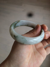Load image into Gallery viewer, 57.6mm certified type A 100% Natural brown/balck/white jadeite jade bangle C72-4152