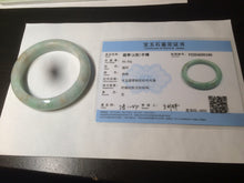 Load image into Gallery viewer, 56.7mm Certified Type A 100% Natural light green/brown Jadeite Jade bangle AC64-0160