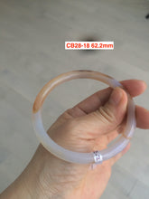 Load image into Gallery viewer, 54.4-62mm 100% natural red/orange/brown slim agate bangle CB28