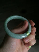 Load image into Gallery viewer, 53.6mm Certified Type A 100% Natural sunny apple green Jadeite Jade bangle AE5-2745