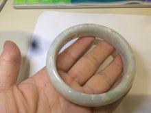 Load image into Gallery viewer, 59mm certified 100% natural light green/yellow jadeite jade bangle M77-0706