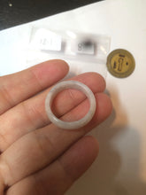 Load image into Gallery viewer, Size 3 3/4-10 1/4 100% natural type A white/gray/black jadeite jade band ring AT17 (Add on item! not sale individually)