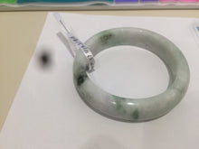 Load image into Gallery viewer, Sale! 57.4 mm Certified Type A 100% Natural green/purple/yellow(福禄寿) Jadeite Jade bangle Q92-2410