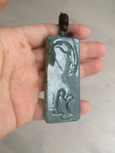 Load image into Gallery viewer, 100% natural green/blue/gray/yellow Guatemala jadeite jade Zen(悟道) pendant AQ51