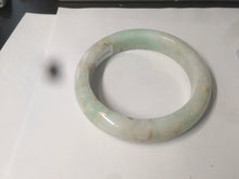 Load image into Gallery viewer, 55.6mm 100% natural certified sunny green/white jadeite jade bangle W81-3323