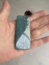 Load image into Gallery viewer, 100% natural green/blue/gray/yellow Guatemala jadeite jade Zen(悟道) pendant AQ51