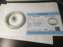 Load image into Gallery viewer, 55.6mm 100% natural certified sunny green/white jadeite jade bangle W81-3323