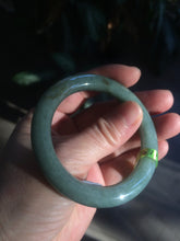 Load image into Gallery viewer, 50.2mm Certified Type A 100% Natural dark green Jadeite Jade bangle U66-4122