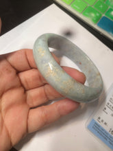 Load image into Gallery viewer, 58.8mm certified 100% natural Type A green/blue/purple/brown jadeite jade bangle W83-9905