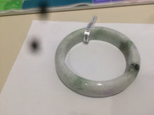 Load image into Gallery viewer, Sale! 57.4 mm Certified Type A 100% Natural green/purple/yellow(福禄寿) Jadeite Jade bangle Q92-2410