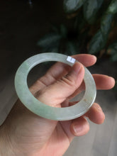 Load image into Gallery viewer, 55.5mm certified Type A 100% Natural icy light green/orange thin Jadeite bangle AC15-0431