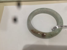 Load image into Gallery viewer, Sale! 53.9mm Type A 100% Natural light green/brown/red Jadeite Jade bangle Q91-8624