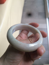 Load image into Gallery viewer, Certified 100% natural 55.8mm beige/green/pink chubby jadeite jade bangle W64-0462