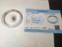 Load image into Gallery viewer, 53.6mm 100% natural Type A light green/red/purple (FU LU SHOU, 福禄寿) jadeite jade bangle W84-4031