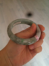 Load image into Gallery viewer, 57.9mm Certified Type A 100% Natural sunny green/dark green/black Jadeite Jade bangle AJ41-0082
