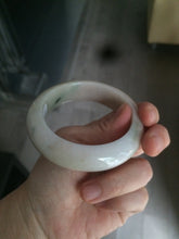 Load image into Gallery viewer, Certified 100% natural 55.8mm beige/green/pink chubby jadeite jade bangle W64-0462