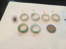 Load image into Gallery viewer, 15.9mm/size 5 1/4 100% natural type A icy watery green/white/yellow jadeite jade band ring G105-5 1/4