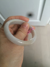 Load image into Gallery viewer, 48mm Certified Type A 100% Natural icy watery light green/yellow/purple oval Jadeite Jade bangle AM28-5091