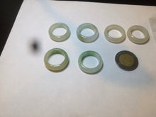 Load image into Gallery viewer, 15.9mm/size 5 1/4 100% natural type A icy watery green/white/yellow jadeite jade band ring G105-5 1/4
