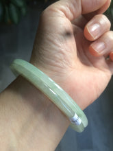 Load image into Gallery viewer, 55.5mm certified Type A 100% Natural icy light green/orange thin Jadeite bangle AC15-0431