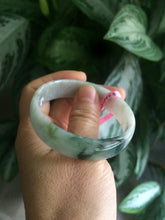 Load image into Gallery viewer, 52.7mm certified Type A 100% Natural green Jadeite Jade bangle W55-3908