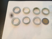 Load image into Gallery viewer, 18.1mm/size 8 100% natural type A icy watery green/white/yellow jadeite jade band ring G105-8