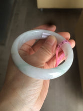 Load image into Gallery viewer, Certified Type A 100% Natural green/white Jadeite Jade bangle 59mm W5-7508