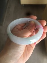 Load image into Gallery viewer, Certified Type A 100% Natural green/white Jadeite Jade bangle 59mm W5-7508