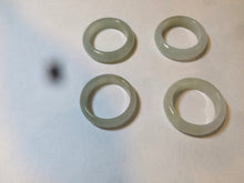 Load image into Gallery viewer, 18.8mm/size 8 3/4 100% natural type A icy watery green/white/yellow jadeite jade band ring G105- 8 3/4