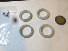 Load image into Gallery viewer, 18.8mm/size 8 3/4 100% natural type A icy watery green/white/yellow jadeite jade band ring G105- 8 3/4