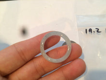 Load image into Gallery viewer, 19.4mm/size 9 1/2 100% natural type A green/white/yellow jadeite jade band ring G105-9 1/2