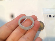 Load image into Gallery viewer, 19.4mm/size 9 1/2 100% natural type A green/white/yellow jadeite jade band ring G105-9 1/2