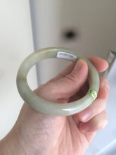 Load image into Gallery viewer, 55.4mm Certified type A 100% Natural green/yellow oval shape jadeite jade bangle AJ38-7408