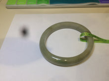 Load image into Gallery viewer, 55.4mm Certified type A 100% Natural green/yellow oval shape jadeite jade bangle AJ38-7408
