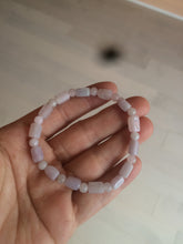 Load image into Gallery viewer, 100% natural type A icy green/purple jadeite jade beads bracelet AQ83