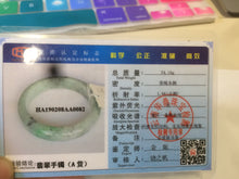 Load image into Gallery viewer, 57.9mm Certified Type A 100% Natural sunny green/dark green/black Jadeite Jade bangle AJ41-0082