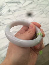 Load image into Gallery viewer, 56mm certified type A 100% Natural white/light green jadeite jade bangle AC10-6859