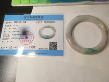 Load image into Gallery viewer, 55.4mm Certified type A 100% Natural sunny green/purple chubby round cut Jadeite bangle N82-8928